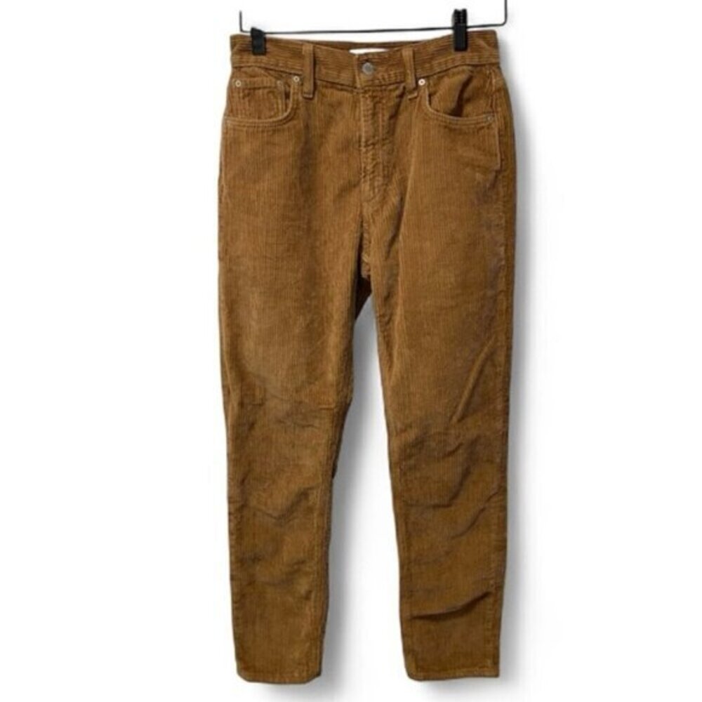 Aritzia Denim Forum The Yoko High Rise Slim Corduroy Pants Brown Size 26 (28L)